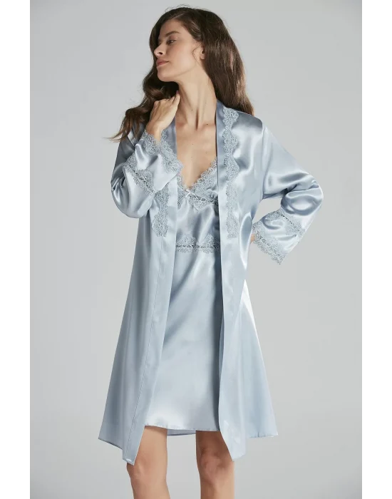 Pierre Cardin 6965 Bayan 6lı Saten Gecelik Sabahlık