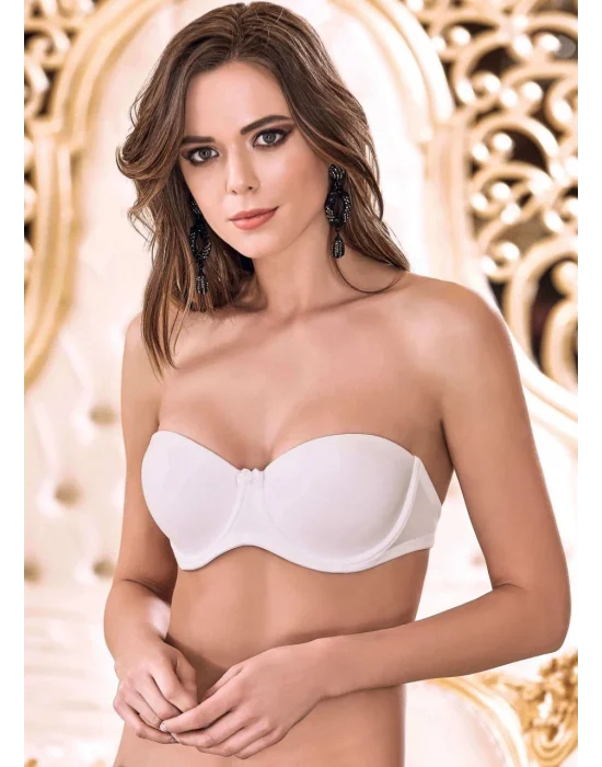 Nurteks 1505 Straplez Sırt Şeffaf Sütyen