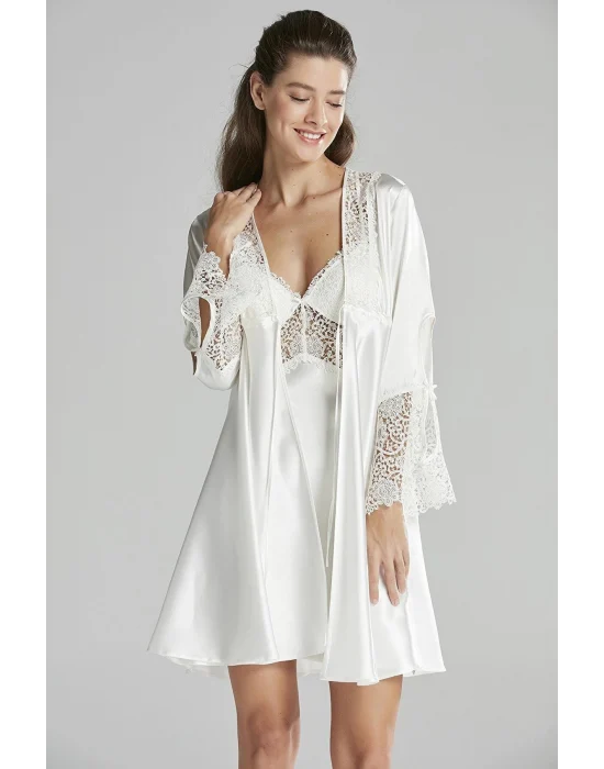 Pierre Cardin 6625 Kısa Gecelikli 6lı İpek Set