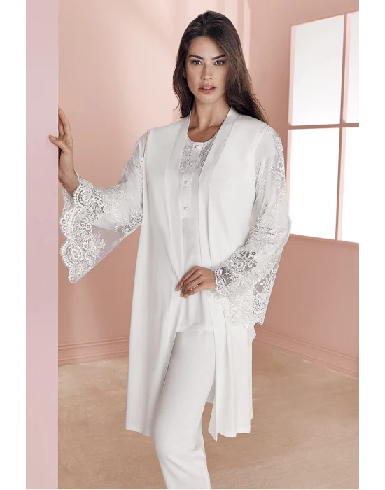 Espuar 757 Penye 3lü Sabahlık Pijama Takımı