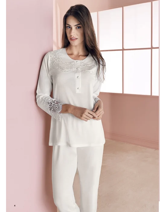Espuar 757 Penye 3lü Sabahlık Pijama Takımı