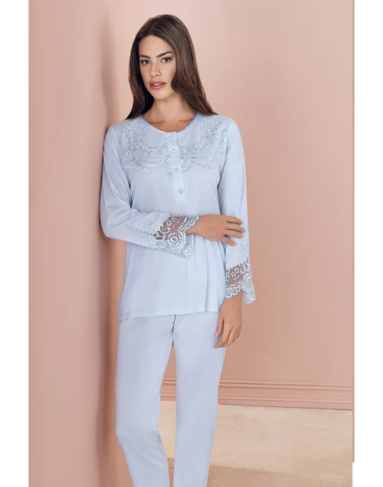 Espuar 757 Penye 3lü Sabahlık Pijama Takımı