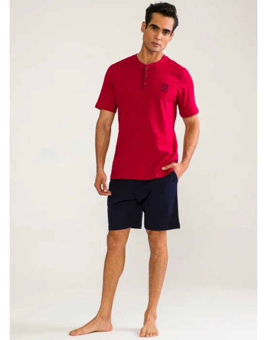 DS Damat 02000 Kısa Kol 3lü Erkek Pijama Takımı