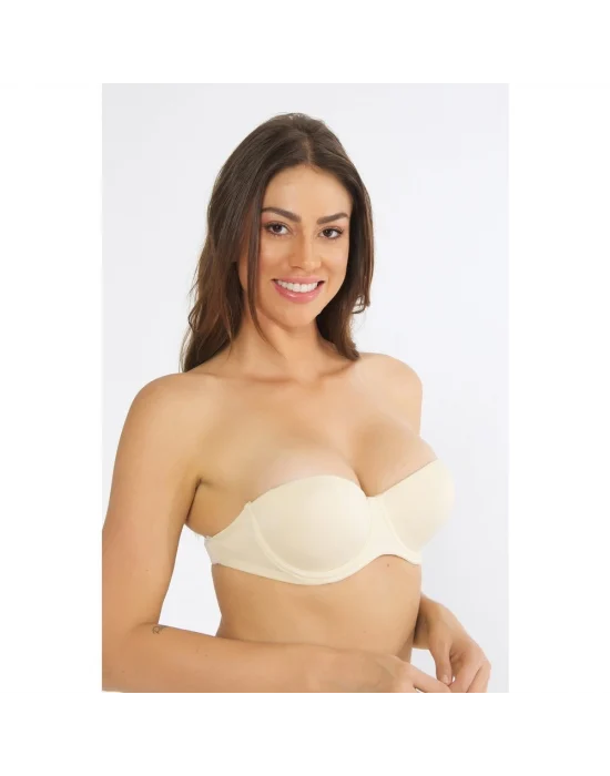 Nurteks 1505 Straplez Sırt Şeffaf Sütyen