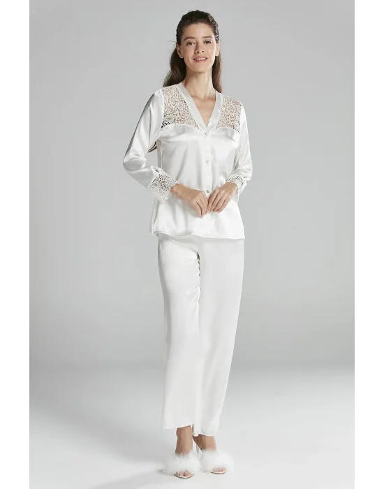Pierre Cardin 6625 Kısa Gecelikli 6lı İpek Set