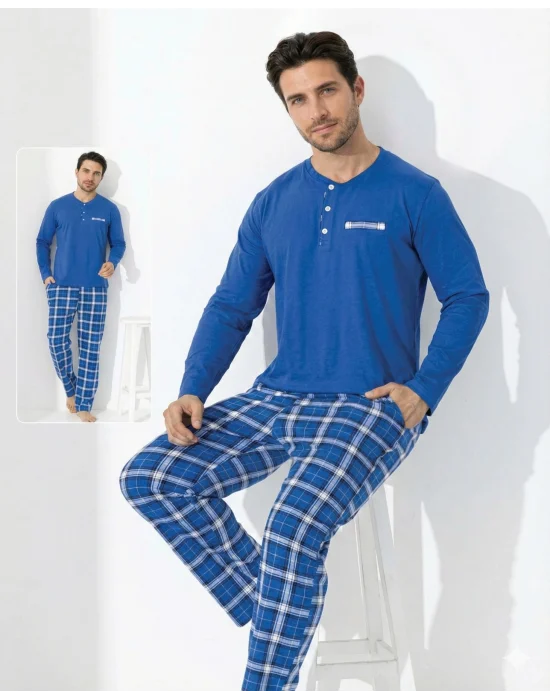 Boyraz 0645 Erkek Uzun Kol Penye Pijama Takımı