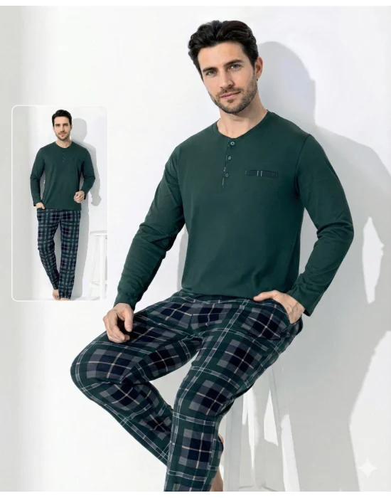 Boyraz 0692 Erkek Uzun Kol Penye Pijama Takımı