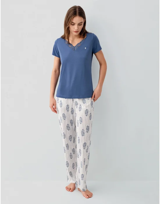 Pierre Cardin 9214-S Kadın Kısa Kol Pijama Takımı