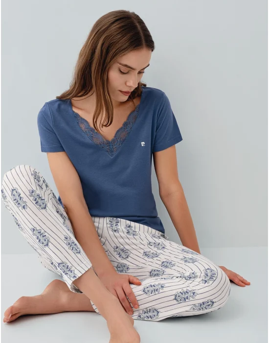 Pierre Cardin 9214-S Kadın Kısa Kol Pijama Takımı