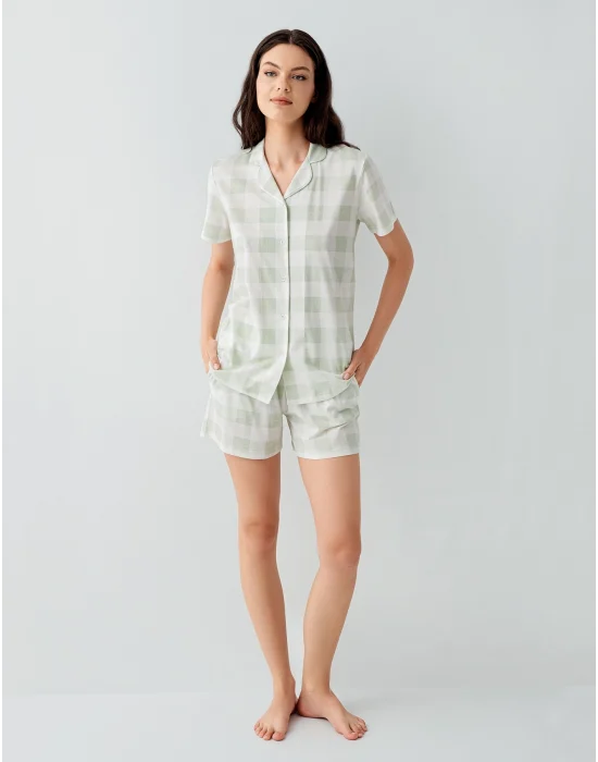 Arnetta 3578-S Kadın Gömlek Pijama Şort Takım