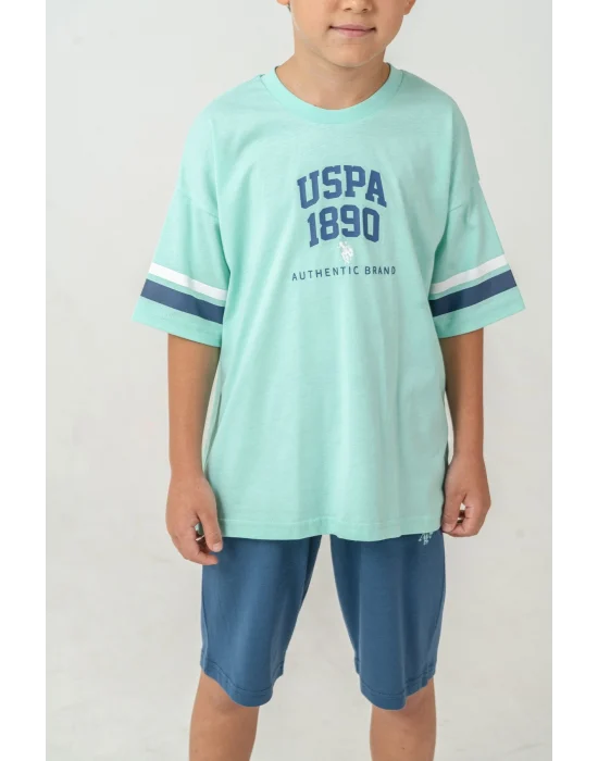 US Polo 2414-4 Erkek Çocuk Bermuda Takım
