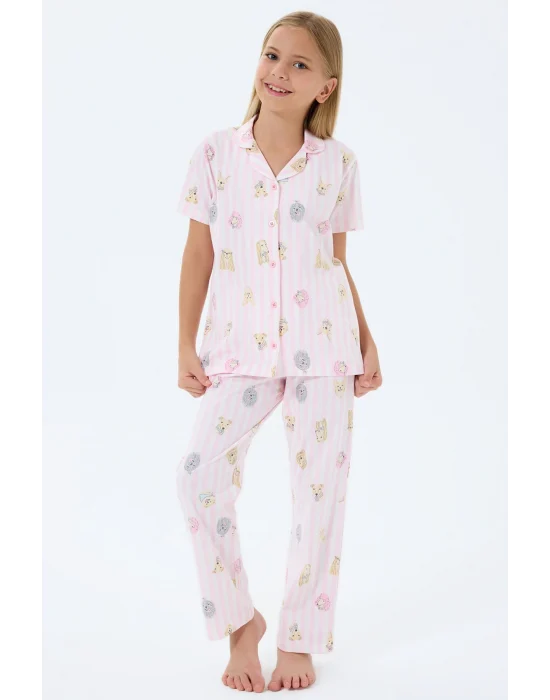 RolyPoly 3809-2 Kız Çocuk Kısa Kol Pijama Takımı