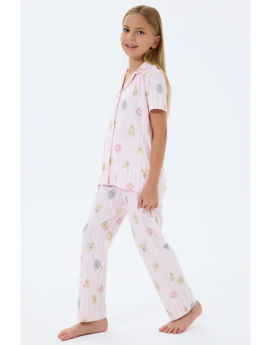 RolyPoly 3809-2 Kız Çocuk Kısa Kol Pijama Takımı