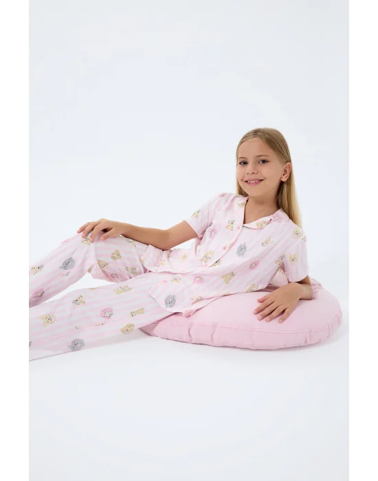 RolyPoly 3809-2 Kız Çocuk Kısa Kol Pijama Takımı