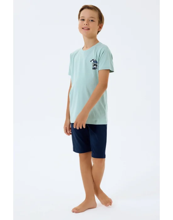 RolyPoly 3813-G Erkek Çocuk Kısa Kol Pijama Takımı