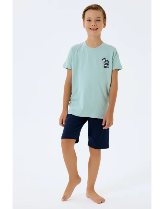 RolyPoly 3813-G Erkek Çocuk Kısa Kol Pijama Takımı