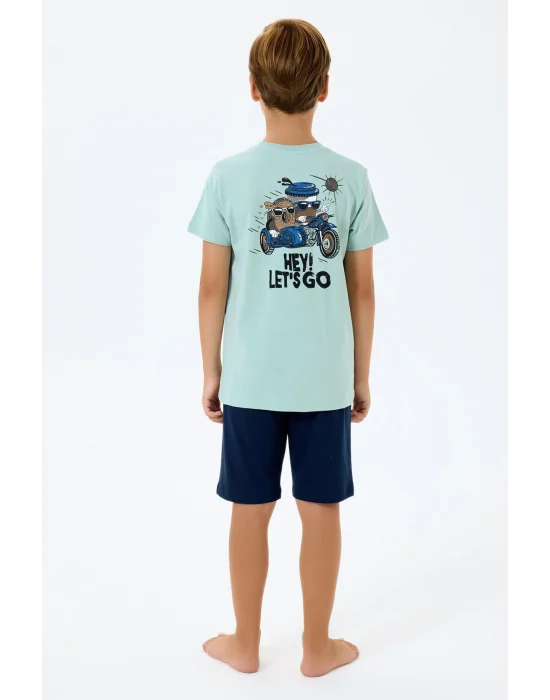 RolyPoly 3813-G Erkek Çocuk Kısa Kol Pijama Takımı