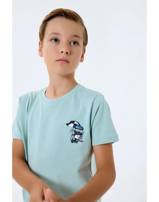 RolyPoly 3813-G Erkek Çocuk Kısa Kol Pijama Takımı