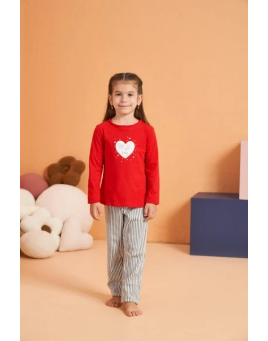 Pjs 28063 Çocuk Sıfır Yaka Pijama Takımı