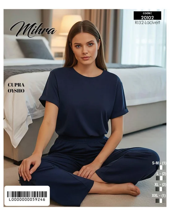 Mihra 20102 Kadın Oysho Kısa Kol Pijama Takımı