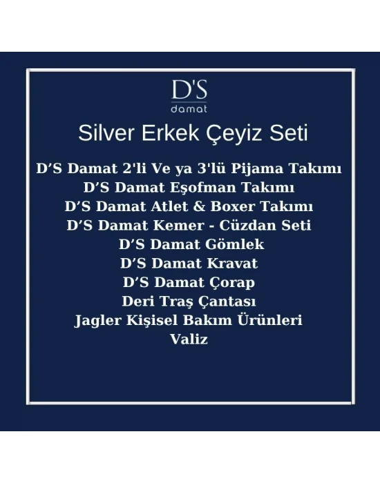 DS Damat 18 Parça Erkek Silver Çeyiz Paketi