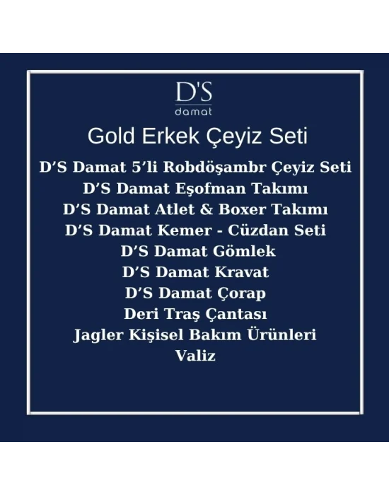 DS Damat 23 Parça Gold Erkek Çeyiz Seti Paketi