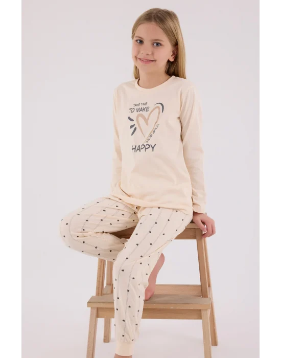 Arnetta 3434-2 Kız Çocuk Uzun Kol Pijama Takım