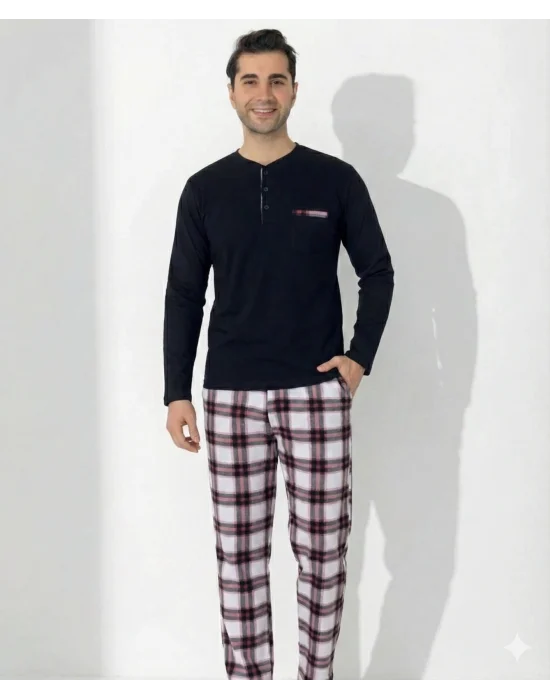 Boyraz 0401 Erkek Uzun Kol Pijama Takımı