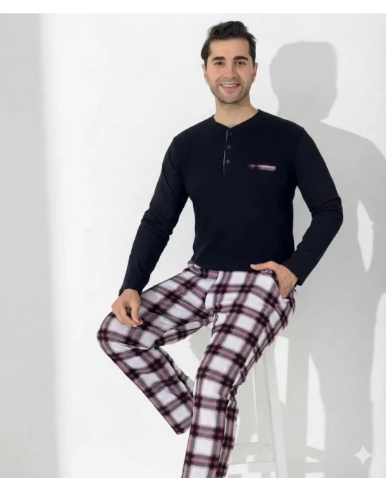 Boyraz 0401 Erkek Uzun Kol Pijama Takımı