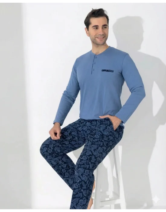 Boyraz 0403 Erkek Uzun Kol Pijama Takımı