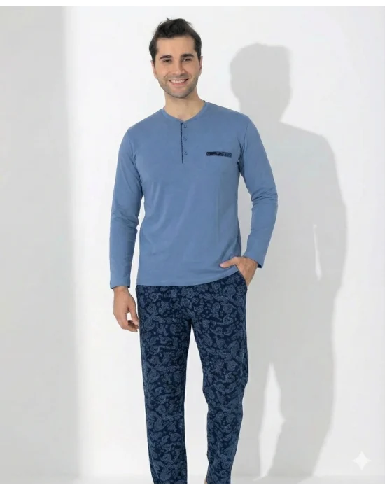 Boyraz 0403 Erkek Uzun Kol Pijama Takımı