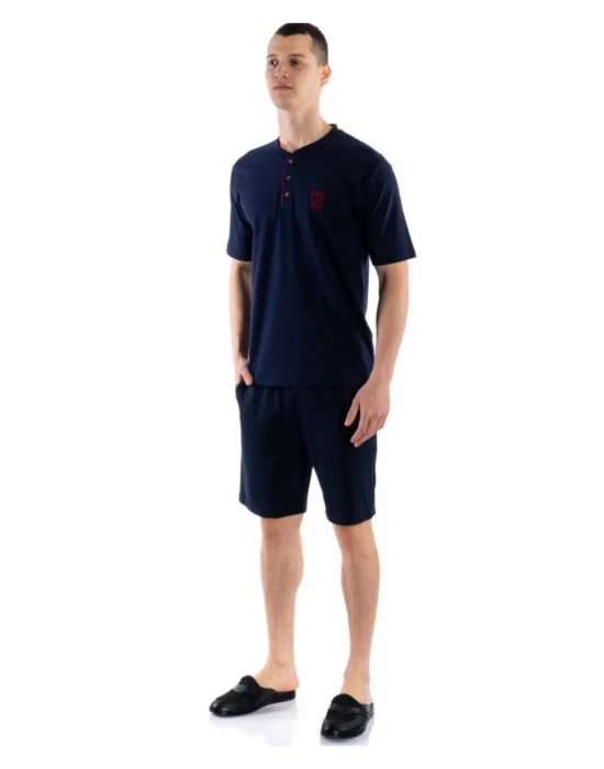 DS Damat 02000 Kısa Kol 3lü Erkek Pijama Takımı