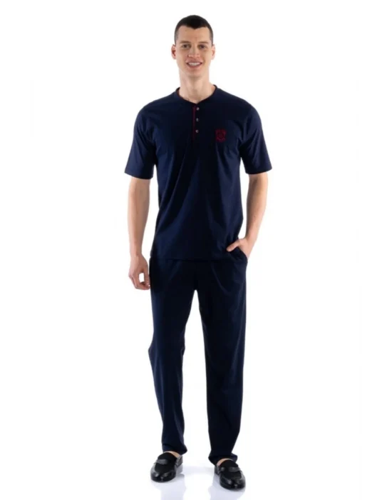 DS Damat 02000 Kısa Kol 3lü Erkek Pijama Takımı