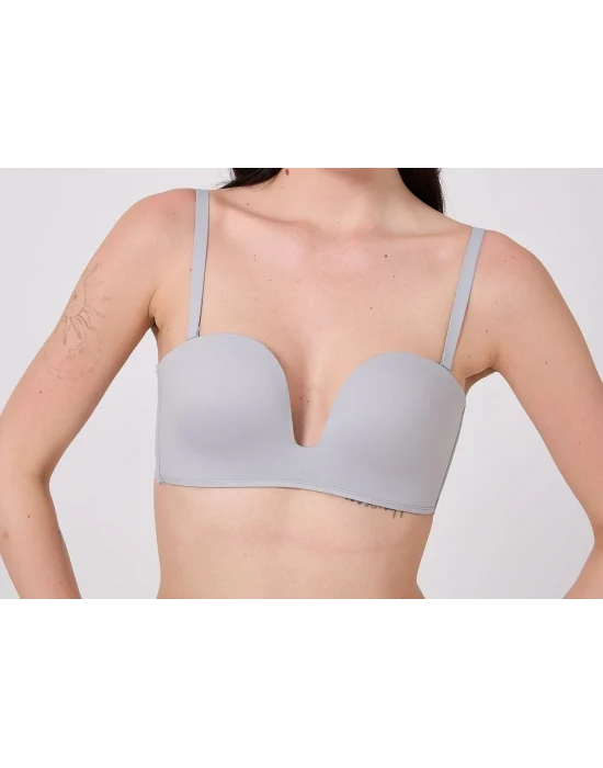 Freshness MSF05 Destekli V Dekolte Lazer Kesim Sütyen