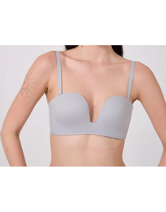 Freshness MSF05 Destekli V Dekolte Lazer Kesim Sütyen