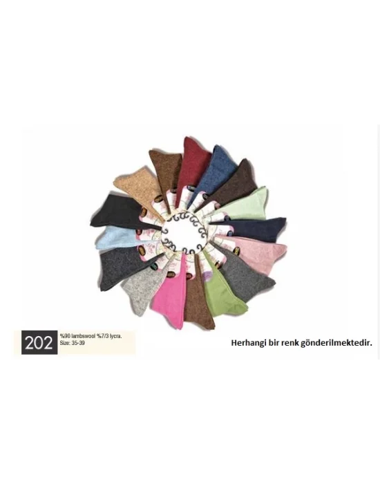 Gama 202 Kadın Düz Model Yün Soket Çorap