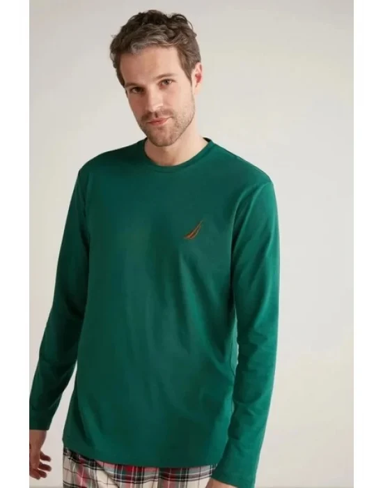 Nautıca M630 Erkek Uzun Kollu Ekoseli Pijama Takımı