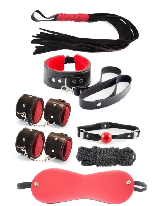 Nıghtlıght 8014 Fantezi 7Li Kırbaç Ve Kelepçe Set