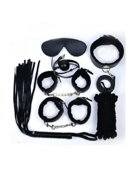 Nıghtlıght 8014 Fantezi 7Li Kırbaç Ve Kelepçe Set