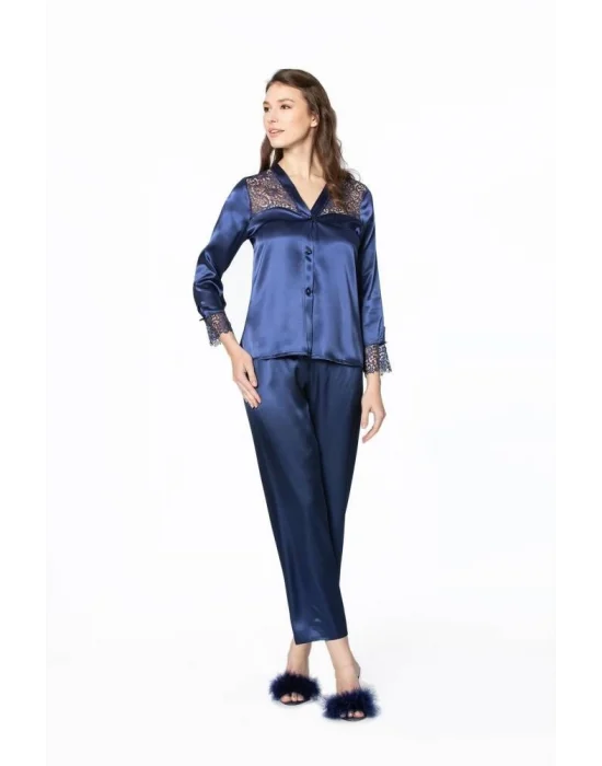 Pierre Cardin 6625 Kısa Gecelikli 6lı İpek Set