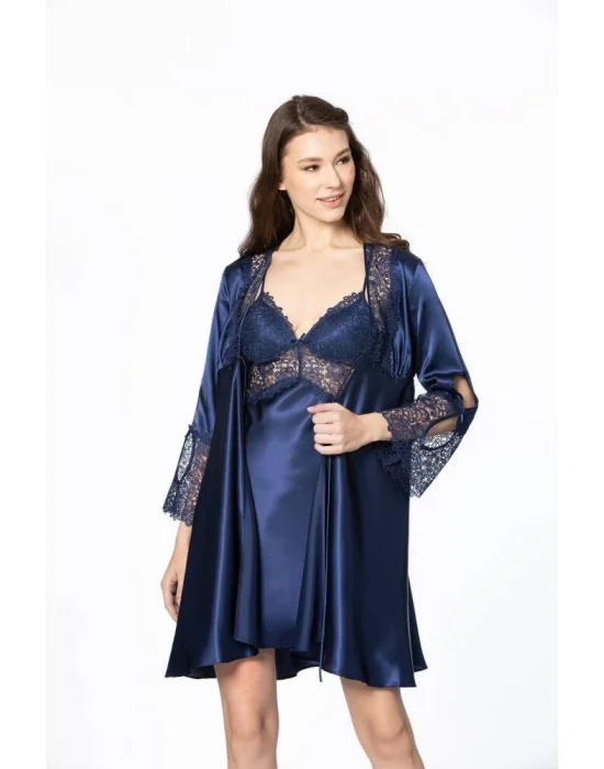 Pierre Cardin 6625 Kısa Gecelikli 6lı İpek Set