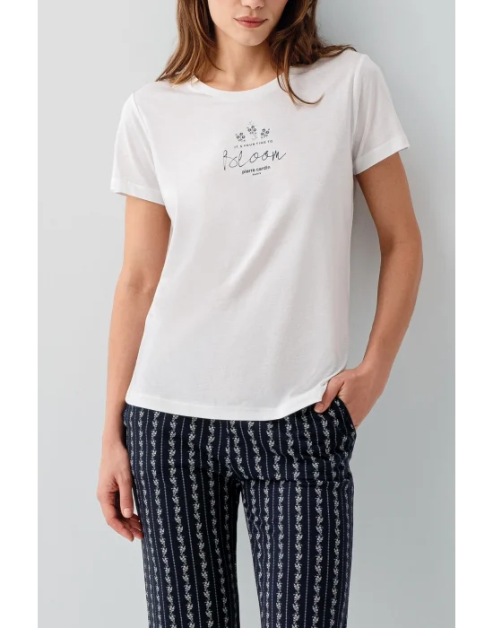 Pierre Cardin PC9207-S Kadın Kapri Kısa Kol Pijama Takımı