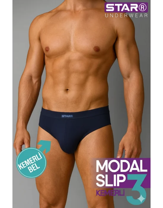 Star 109 Erkek 3lü Modal Slip