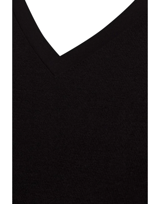 Star 206 Modal Yarım Kol V-Yaka T-Shirt Atlet