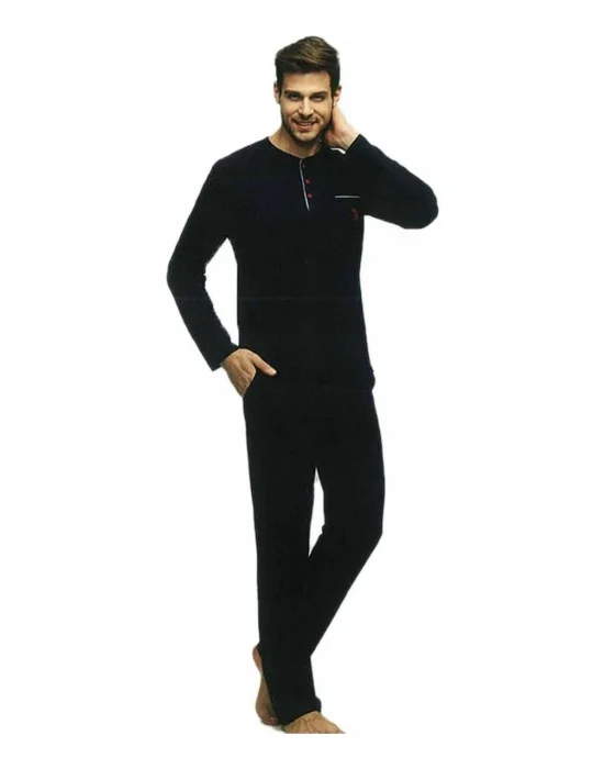 US Polo 17384 Erkek Uzun Kol Pijama Takımı