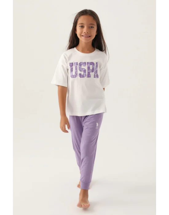 US Polo 1818-G Kız Çocuk Pijama Takım