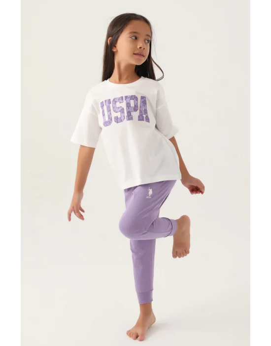 US Polo 1818-G Kız Çocuk Pijama Takım