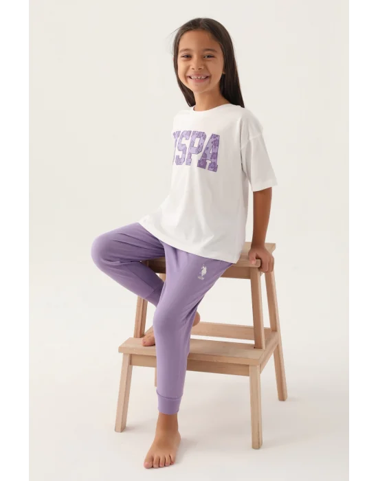 US Polo 1818-G Kız Çocuk Pijama Takım