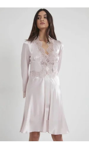 Pierre Cardin 6335 6lı Saten Gecelik Sabahlık Takım