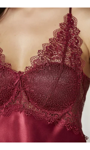 Pierre Cardin 6040 Kısa Gecelikli 6lı İpek Set